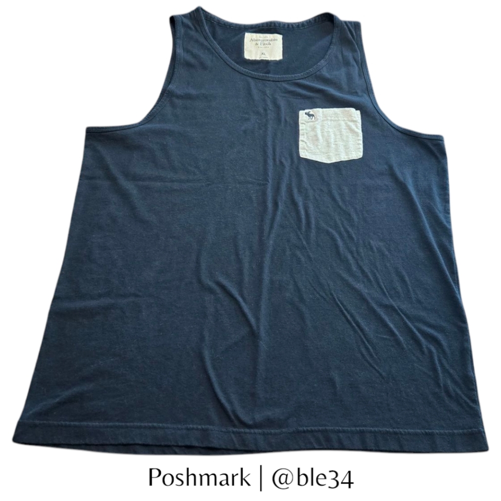 Abercrombie & Fitch Navy Blue Tank Top with Pocket